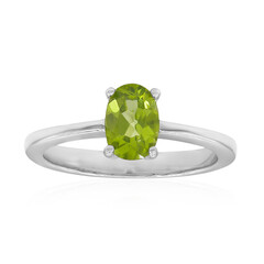 Burmese Peridot Silver Ring