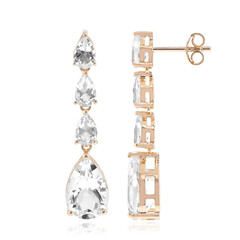 White Topaz Silver Earrings