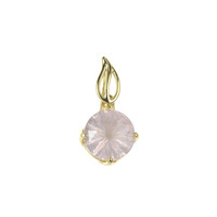 9K Rose Quartz Gold Pendant