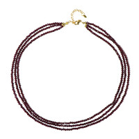 Mozambique Garnet Silver Necklace