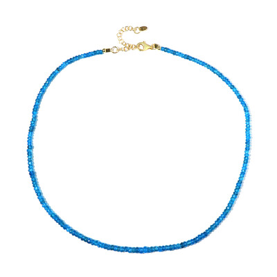 Neon Blue Apatite Silver Necklace
