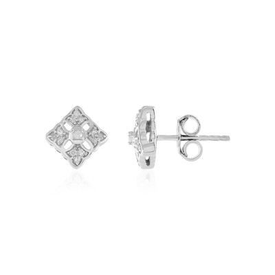 I2 (I) Diamond Silver Earrings