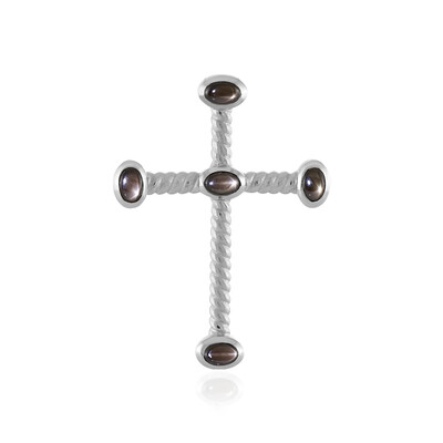 Black Star Sapphire Silver Pendant (MONOSONO COLLECTION)