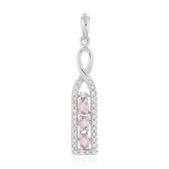 Ceylon Pink Sapphire Silver Pendant