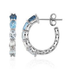 London Blue Topaz Silver Earrings