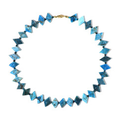 Neon Blue Apatite Silver Necklace