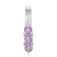 Unheated Ceylon Purple Sapphire Silver Pendant