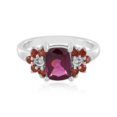 Magenta Garnet Silver Ring