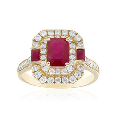 14K AAA Mozambique Ruby Gold Ring (CIRARI)