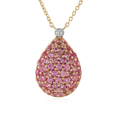 9K Pink Sapphire Gold Necklace (Adela Gold)