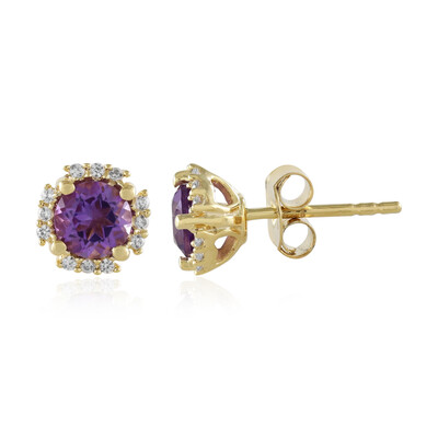 Siberian Amethyst Silver Earrings