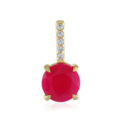 Raspberry Chalcedony Silver Pendant