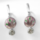 Green Amethyst Silver Earrings (Adela Silber)