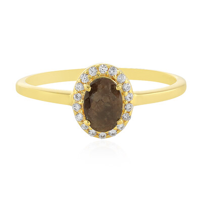 Chocolate Sapphire Silver Ring