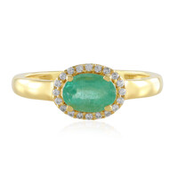 Russian Emerald Silver Ring