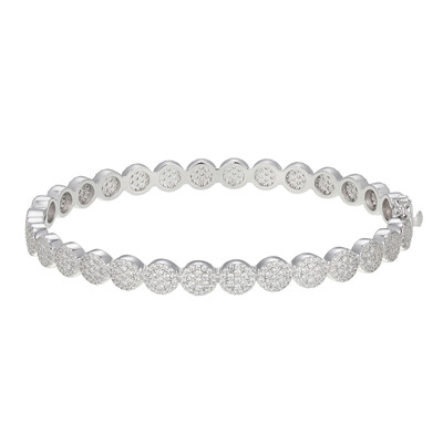 Zircon Silver Bangle (Adela Silber)
