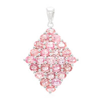 Padparadscha Sapphire Silver Pendant