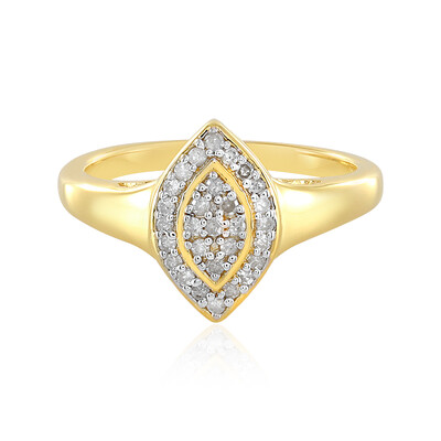 I2 (I) Diamond Silver Ring
