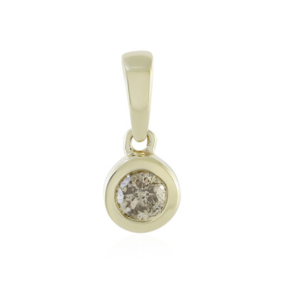 9K I4 Champagne Diamond Gold Pendant