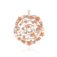 Peach Moonstone Silver Pendant (KM by Juwelo)