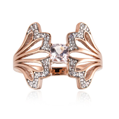 9K Unheated Pink Beryl Gold Ring