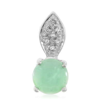 Imperial Chrysoprase Silver Pendant