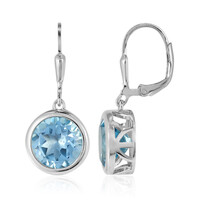 Sky Blue Topaz Silver Earrings