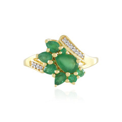 Zambian Emerald Silver Ring