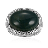 Moss Agate Silver Ring