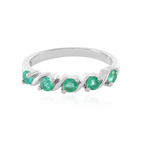 Zambian Emerald Silver Ring
