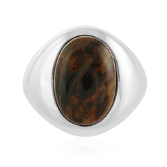 Golden Pietersite Silver Ring