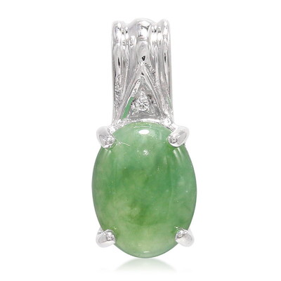 Imperial Chrysoprase Silver Pendant