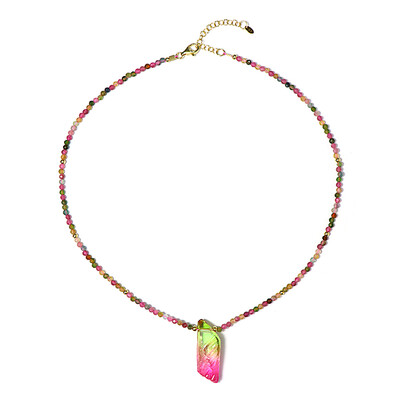 Bi Colour Quartz Silver Necklace