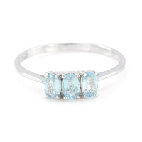 Cuprian Tourmaline Silver Ring