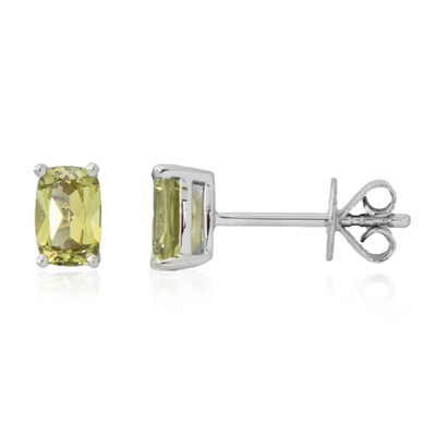 Mali Garnet Platinium Earrings