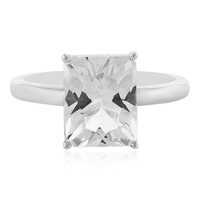 White Topaz Silver Ring