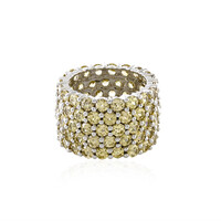 Yellow Zircon Silver Ring