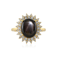 Black Star Sapphire Silver Ring