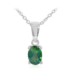Butterfly Green Topaz Silver Necklace