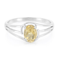 Champagne Quartz Silver Ring