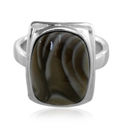 Holy Cross Flint Stone Silver Ring (dagen)