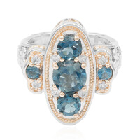London Blue Topaz Silver Ring (Dallas Prince Designs)