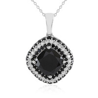 Black Spinel Silver Necklace