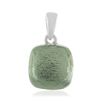 Green Amethyst Silver Pendant