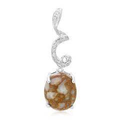 Dinosaur Bone Silver Pendant
