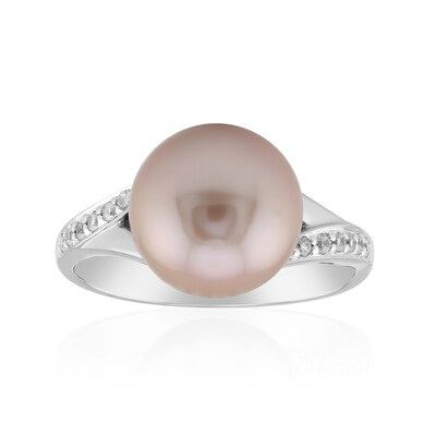 Purple Ming Pearl Silver Ring (TPC)