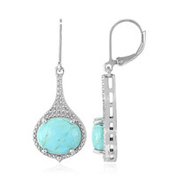 Kingman Blue Mojave Turquoise Silver Earrings