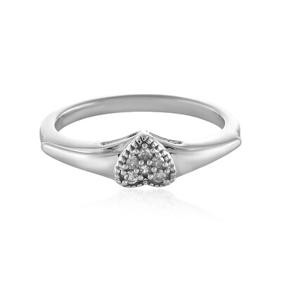 I1 (I) Diamond Silver Ring