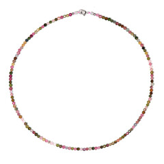 Fancy Tourmaline Silver Necklace