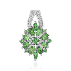 Tanzanian Tsavorite Silver Pendant